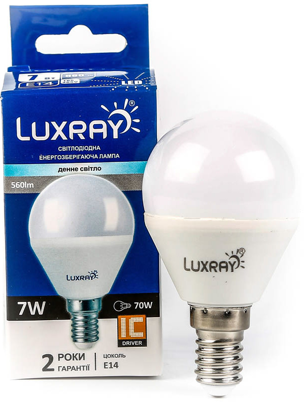 Лампа світлодіодна Luxray (6941372122874) 7Вт, E14, 4200K